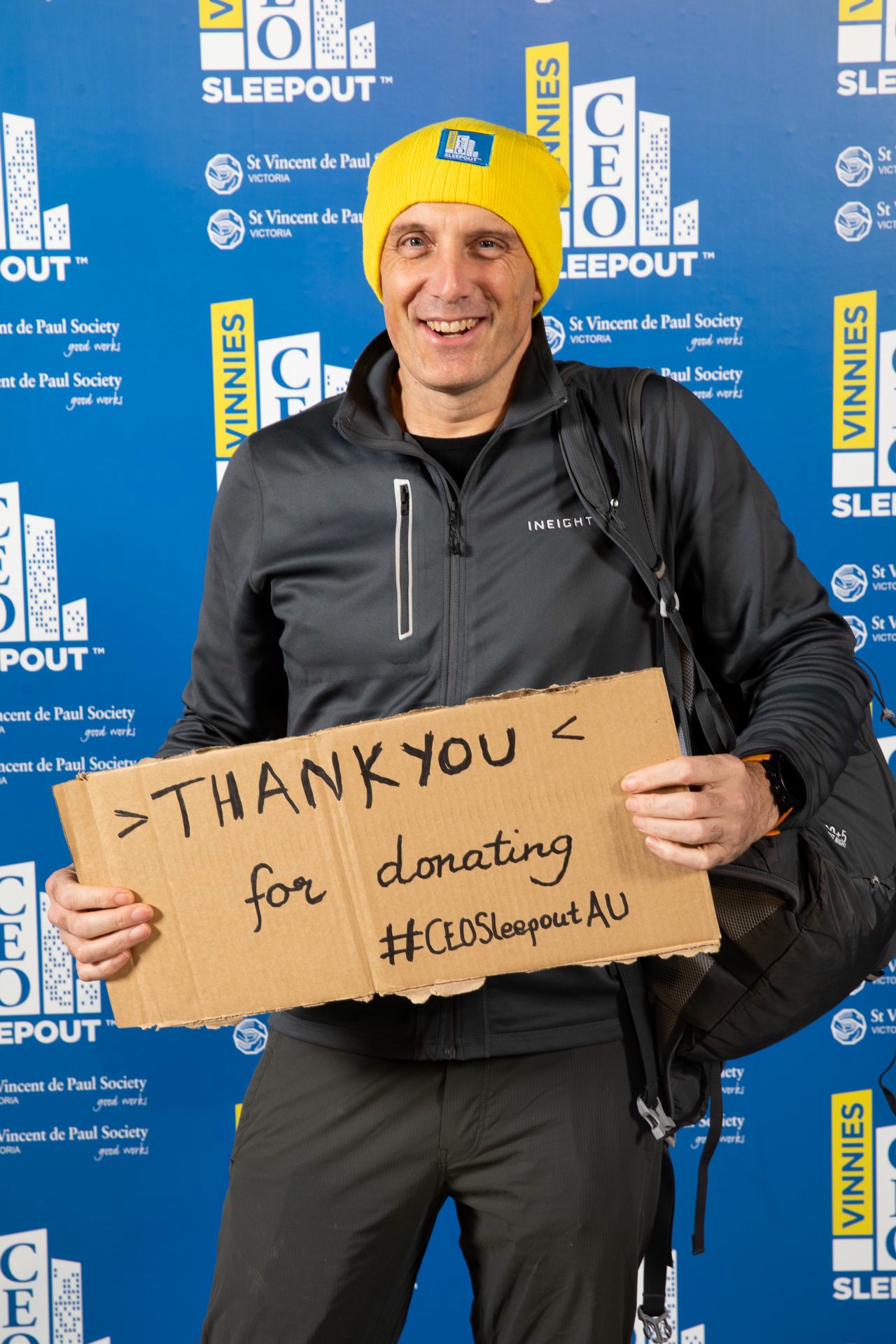 Robert Bryant at Vinnies CEO Sleepout